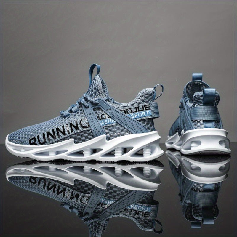 Men's Breathable Lace Up Mesh Sneakers Casual Walking Shoes