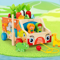 Carrot Pulling Fishing Pairing Block Toy for Kids