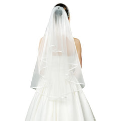 Minimalist Bridal Veil with Hair Comb Non Slip Mesh Headwear