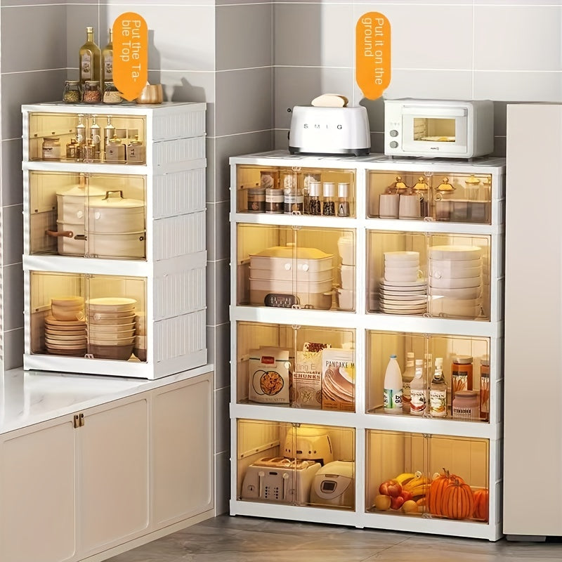 Kitchen Storage Cabinet Layer Storage Rack Microwave Oven Dish