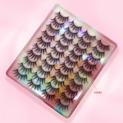 20 Pairs 3D Faux Mink False Lashes for Natural & Dramatic Makeup Look