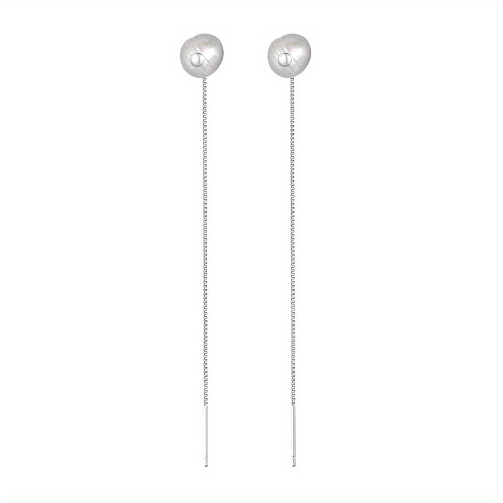 Pearl Tassel Earrings Chain Thread Gift For Girls