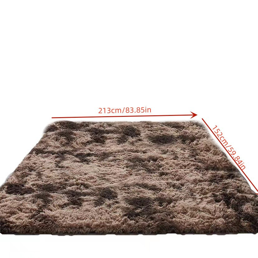 Tie Dyed Dark Brown Soft Carpet Waterproof Kitchen Floor Mat