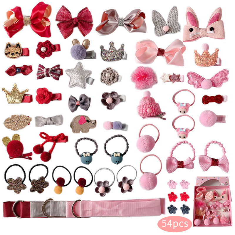 Baby Girls Cartoon Hair Ties Hair Clips Set, Holiday Gift