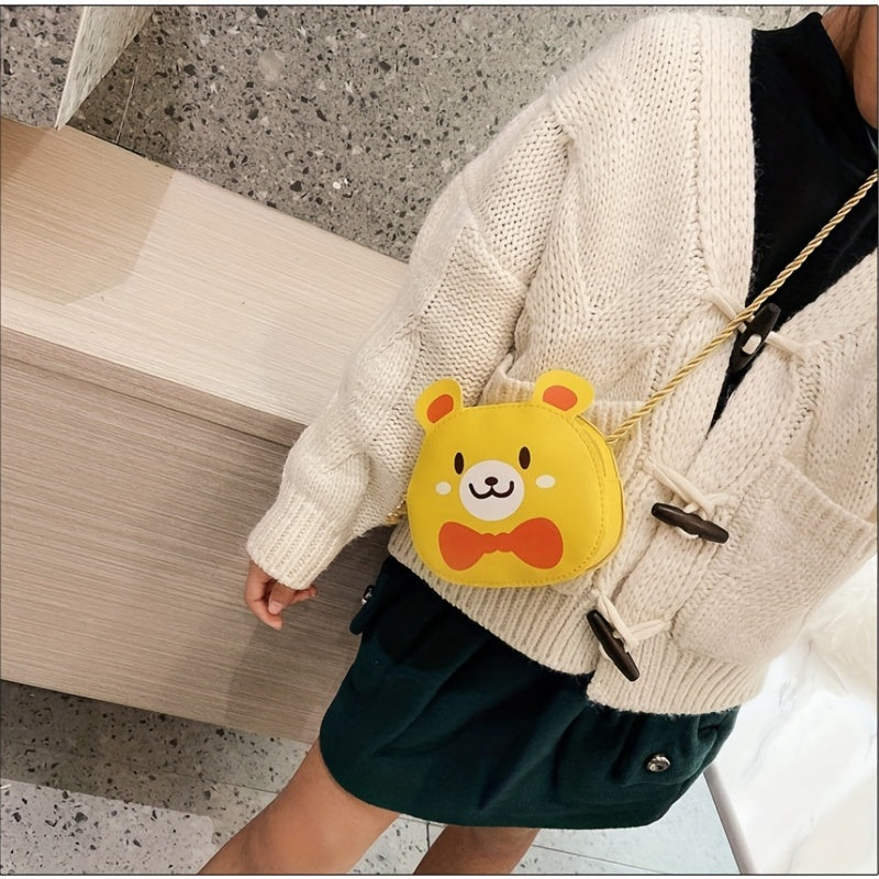 Girls Cartoon Bear Pattern Mini Shoulder Bag