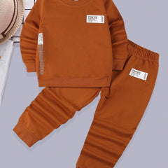 Boys Pullover Sweatshirt & Jogger Pants Set for Fall Winter