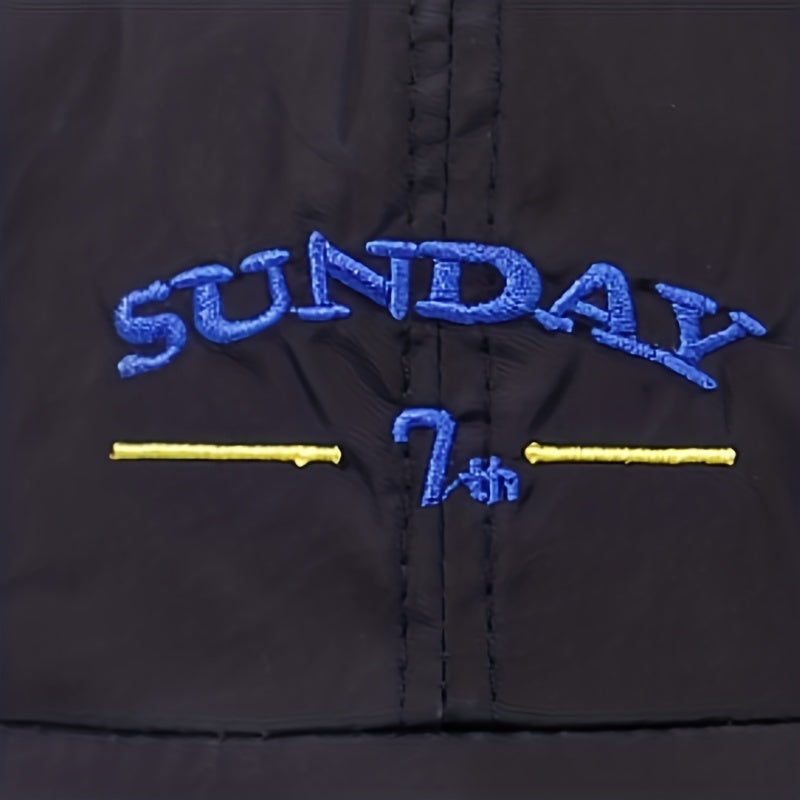 Sunday 7th Embroidery Baseball Cap Mesh Breathable Summer Dad Hat