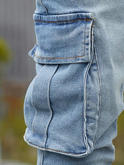 Men's Slim Fit Distressed Denim Pants