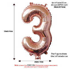 40 Inch Foil Number Balloon Happy Birthday Party Decoration