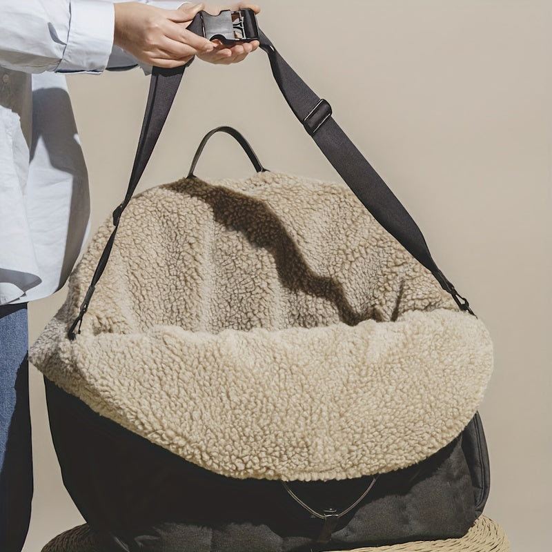 Winter Warm Pet Car Bag Portable Dog Bag With Safety Buckle