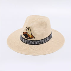 Outdoor Cowboy Hat Mens Summer Sun Hat Sun Protection Big Brim Straw Hat