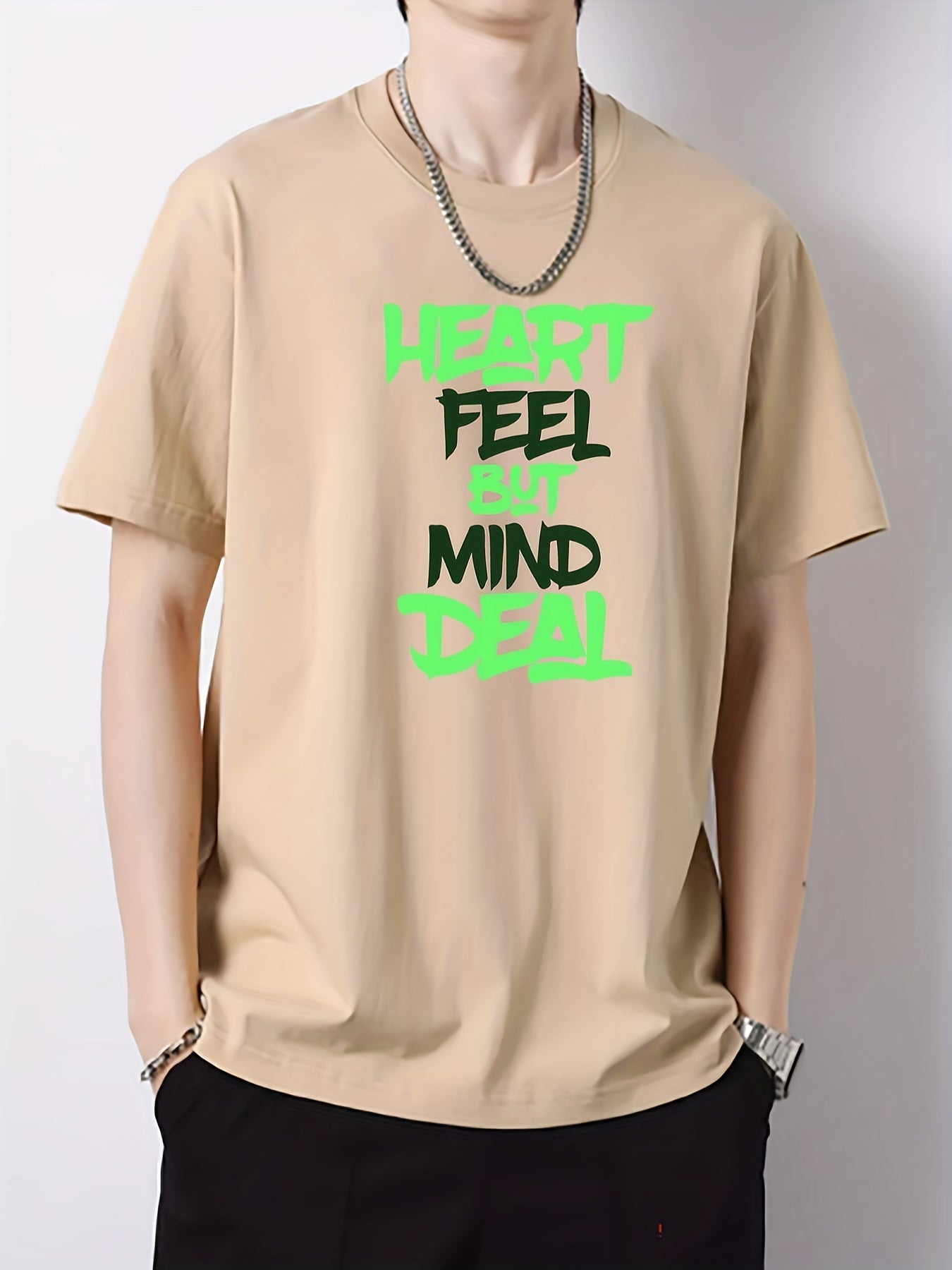 Men's Graphic Crew Neck Active T shirt for Summer