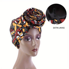 Boho Turban Cap Flower Print Head Wrap Bonnet Beanie Head Scarf Chemo Hats