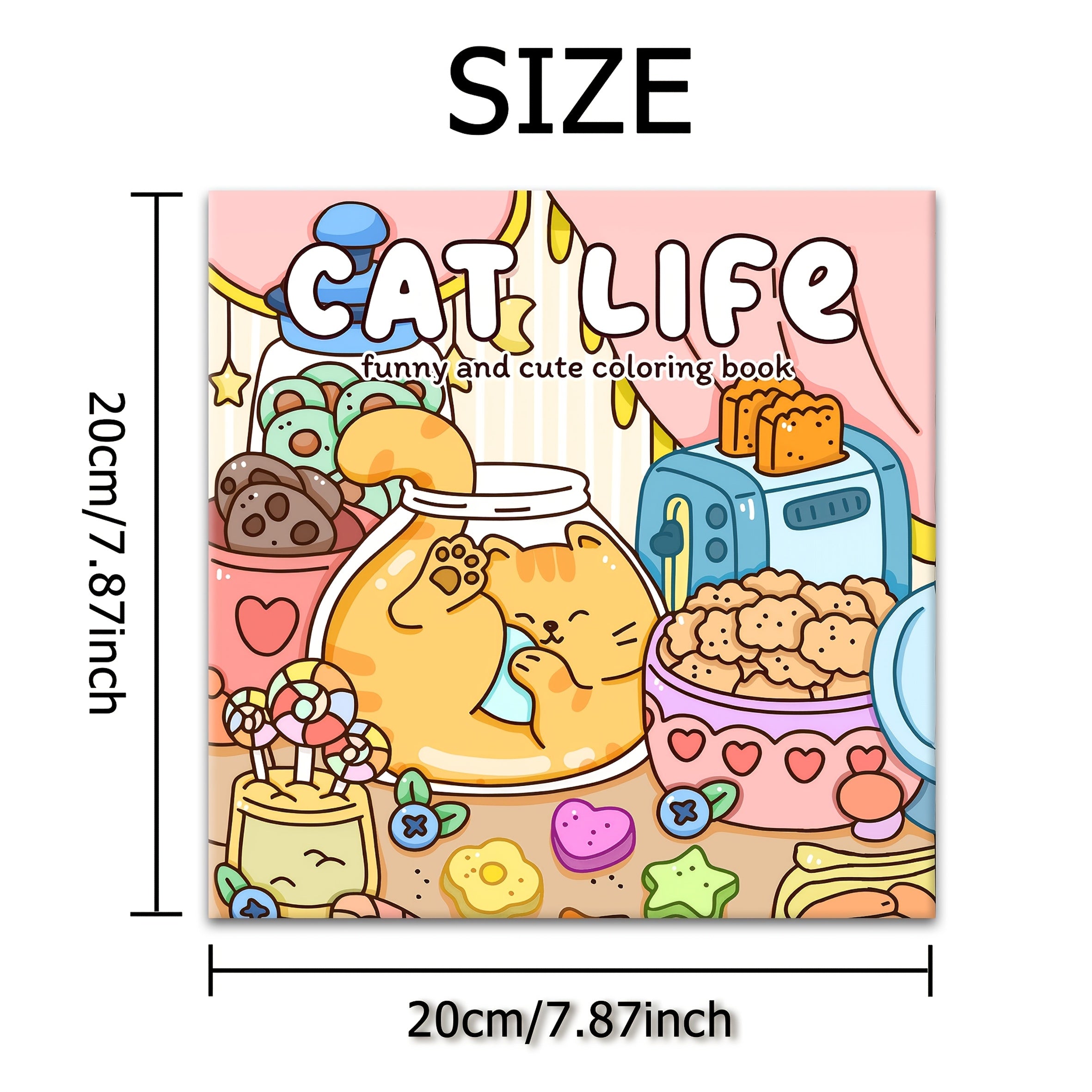Cat Life Adult Coloring Book - 24 Pages of Adorable Cat Illustrations