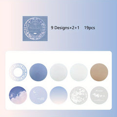 Moon Series Round Paper Light Retro Salt Tied Lace Hand Account Decorative