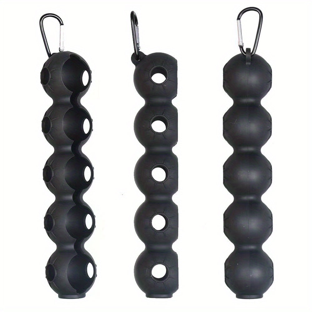 5-Ball Silicone Golf Ball Holder with Secure Buckle