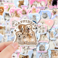 48pcs Cat & Dog Stickers Pack for Kids Laptop Luggage Notebook Bike