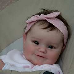 Realistic Newborn Baby Doll Soft Vinyl Rebirth Doll Pink Outfit Safe for Kids 3