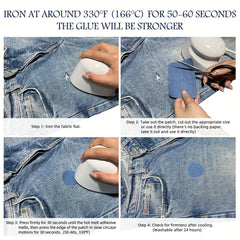 20pcs Iron on Repair Patch Denim Patches For Jeans Kit 7x10 100% Cotton