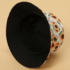Classic Chrysanthemum Print Windproof Bucket Hat for Couples
