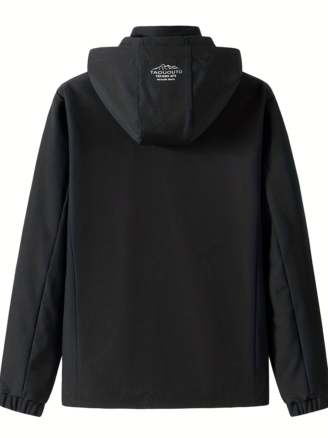 Hooded Windbreaker Jacket Men's Zip Up Coat for Outdoor Activities