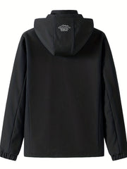 Boys Windbreaker Hooded Jacket Long Sleeve Zip Up Waterproof Jacket