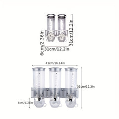 Wall Mounted Barley Machine Acrylic Grain Storage Tank Kitchen Can