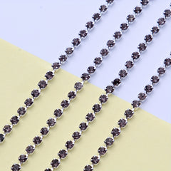 6 Pcs Claw Rhinestone Chain for DIY Nail Art, Shoes, Clothing