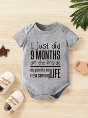 Embroidery Romper Short Sleeve Jumpsuit for 9 Months Baby