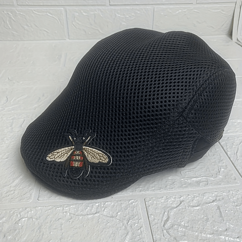 Little Bee Breathable Mesh Forward Hat Solid Beret
