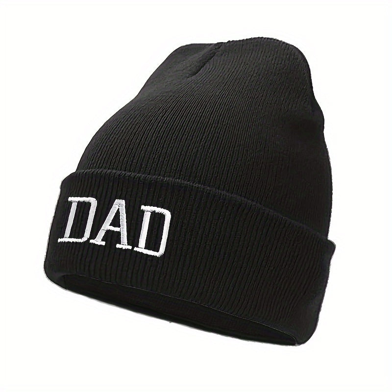 DAD Embroidered Knitted Hat Winter Warm Hip Hop Beanie Hat