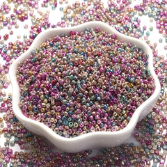 1000pcs Glass Seed Beads Bohemian Metal Czech Rice Beads DIY Jewelry Making