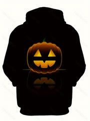 Halloween Pumpkin Pattern Print Hoodies For Men