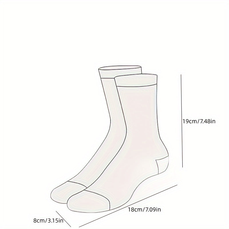 5 Pairs Men's Novelty Socks Vintage Cartoon Patterns Christmas Gift