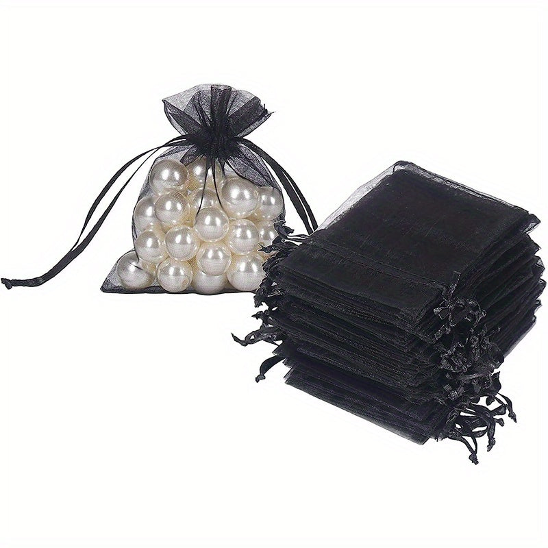 20pcs Sheer Organza Bags Wedding Favor Bags With Drawstring Jewelry Gift Bags