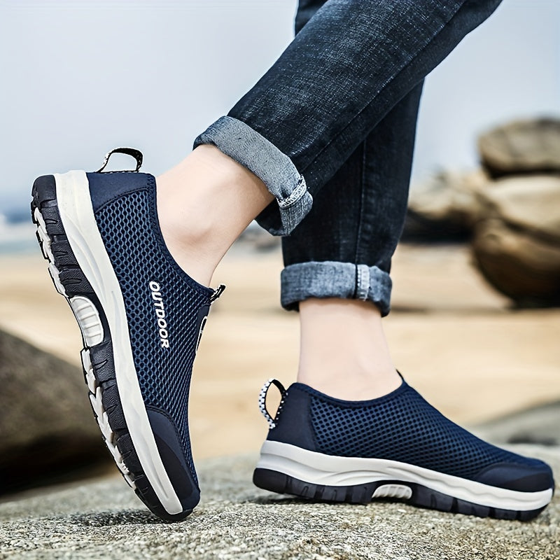Men's Slip on Sneakers Outdoor Walking Shoes Comfortable Breathable