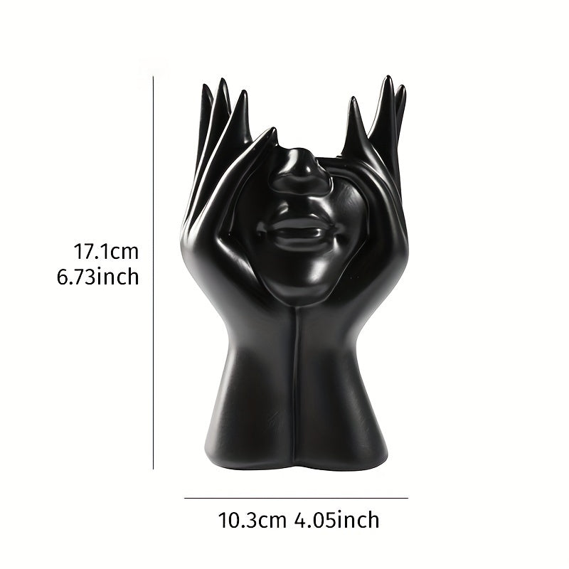 Unique Girl Face Resin Vase Flower Pot for Home & Garden