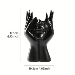 Unique Girl Face Resin Vase Flower Pot for Home & Garden