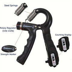Hand Grip Strengthener Kit Forearm Exercise Tool Adjustable Resistance
