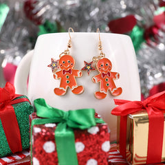 Christmas Series Alloy Pendant Earrings Kids