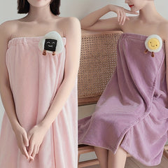Women's Bath Towel Wearable Shower Skirt Absorbent Bath Sheet