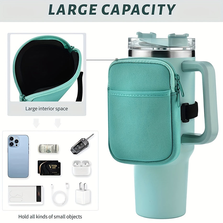 Water Bottle Pouch for Tumbler Cup with Phone Holder Bag