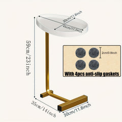 Small C-Shaped End Table for Living Room Sofa Bedroom Small Spaces