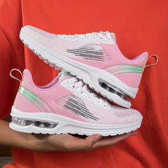 Women's Air Cushion Sneakers Low Top Lace Up Shoes