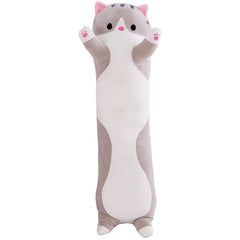 Cartoon Cat Plush Toy Figure Long Cat Sleeping Throw Pillow