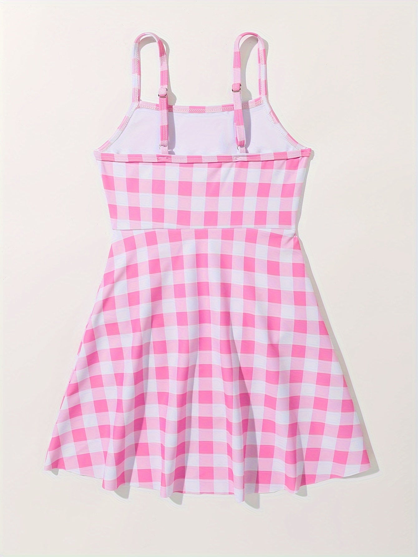 Girls Checkered Swimsuit - Comfy 1 Piece Bathing Suit