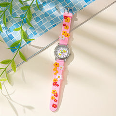 Pink Flower Casual Watch