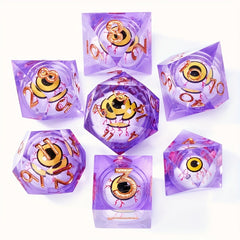 7pcs Rotatable Eyeball Polyhedral Dice Set for Cosplay Halloween Christmas