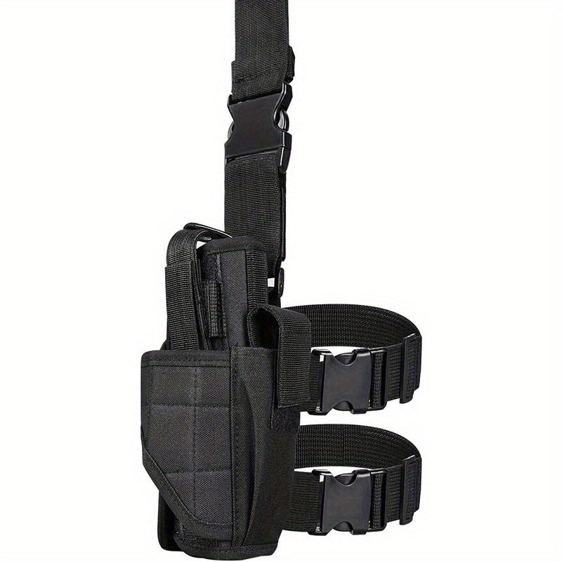 Adjustable Tactical Leather Case for 1911s Universal Drop Leg Magazine Bag