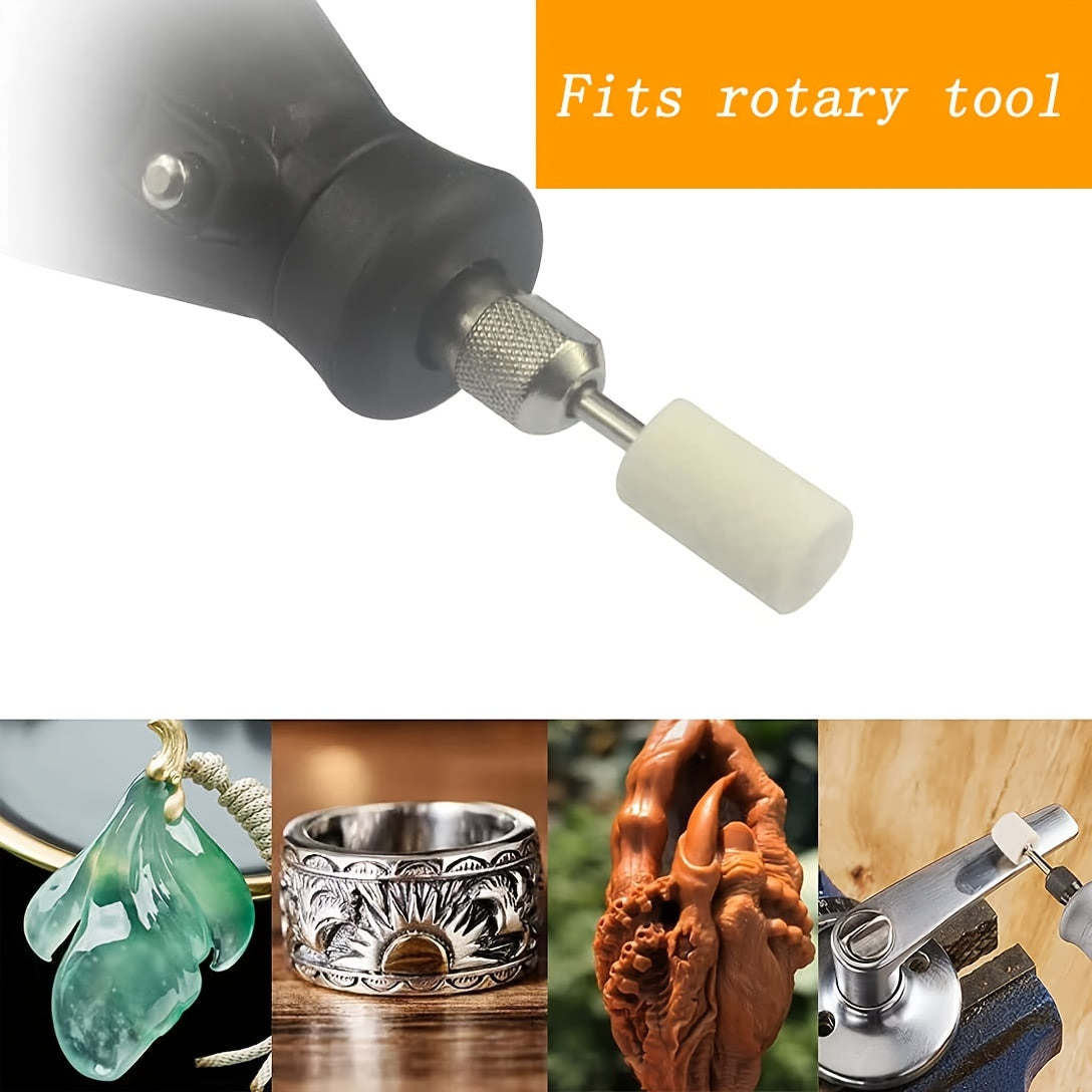 24 Pcs Rotary Polishing Bits Set Wool Felt Buffing Wheel With 1 8 Inch Mandrel